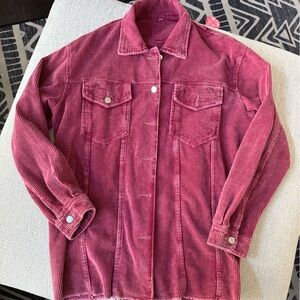 Oversized Pink Corduroy Jacket